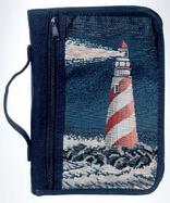Charleston Needlepoint Lighthouse Bible Cover; Large cover