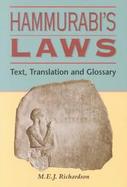 Hammurabi's Law: Text, Translation and Glossary cover