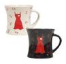 Red Dress Tossed Hearts Ceramic Mug White cover